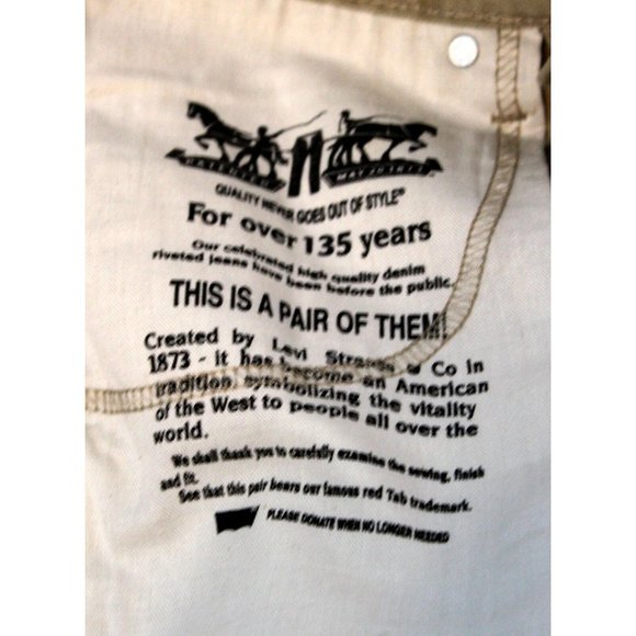 NWT Levis 514 Straight Leg Khaki Pants Slim Fit Mens Waist Size 30 100% Cotton - Picture 5 of 6